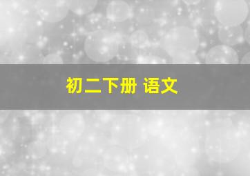 初二下册 语文